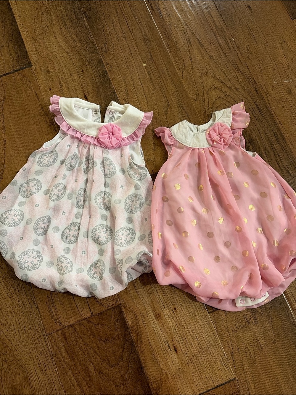 Baby Essentials Pink Floral & Pink Gold Dot Sleep Sack Set